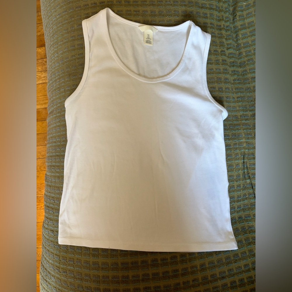 H&M White Sleeveless Top